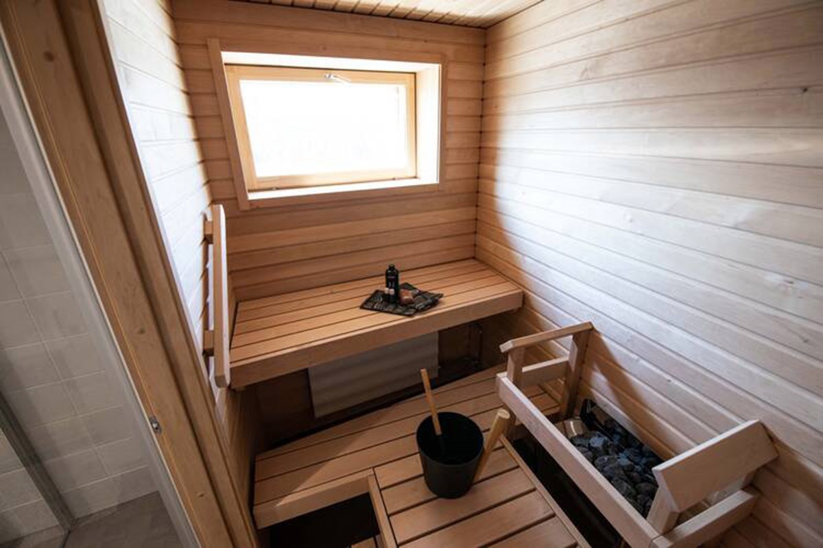 Valokuva asunnon A14 saunasta