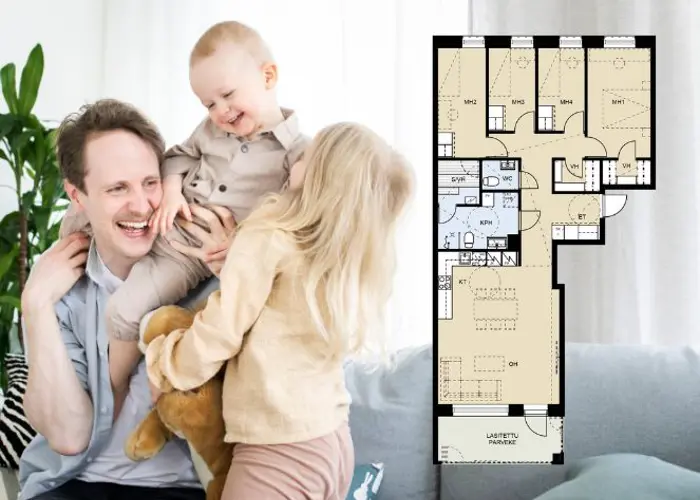 Hartela lapsiperhe Turun Pukkilan kodissa