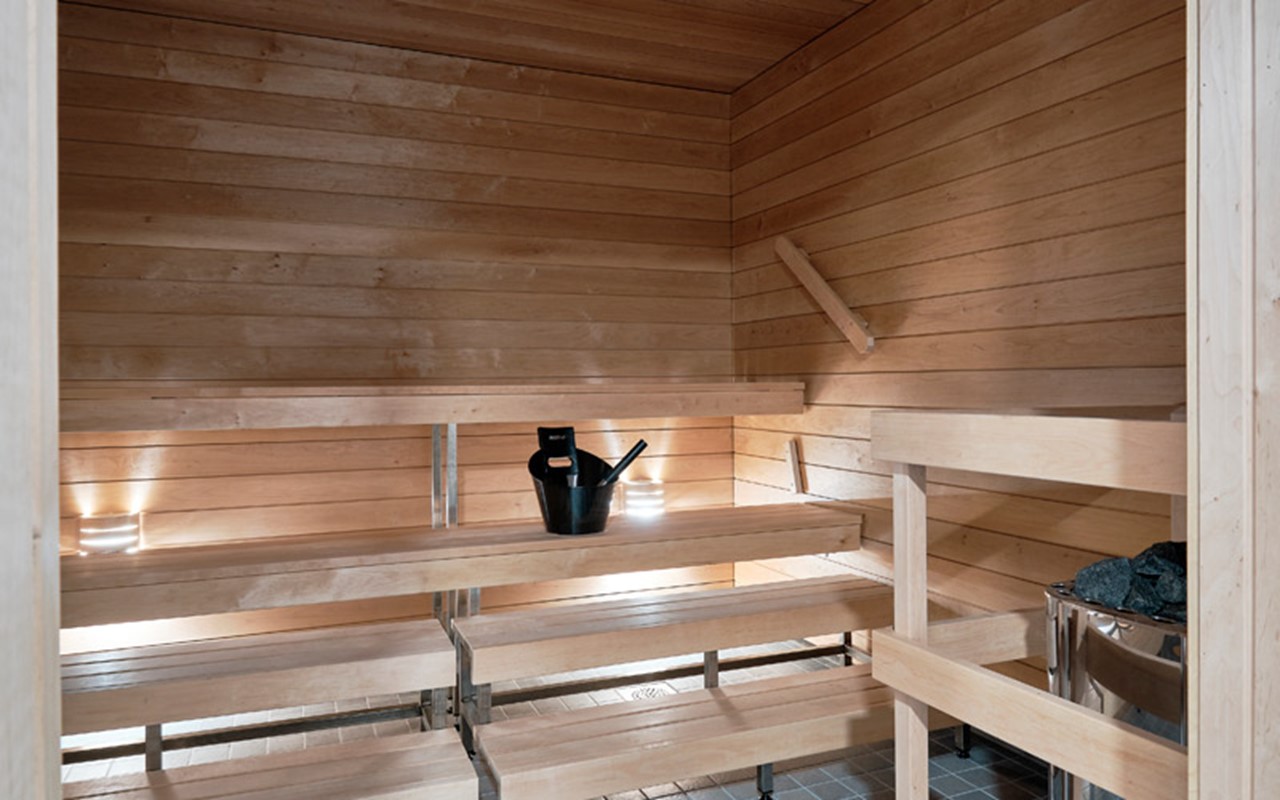 Valokuva Siveltimen yhteisen saunaosaston saunasta