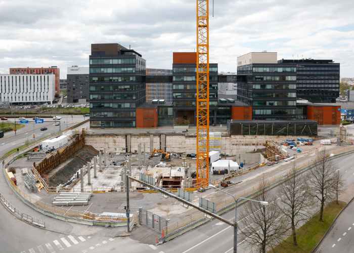 Terveystalo Kupittaan rakennustyömaa