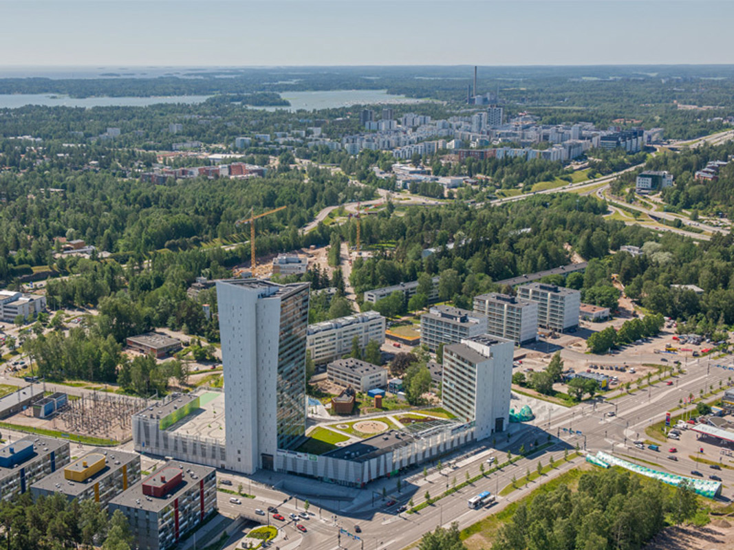 Ilmakuva Espoon Niittykummusta.