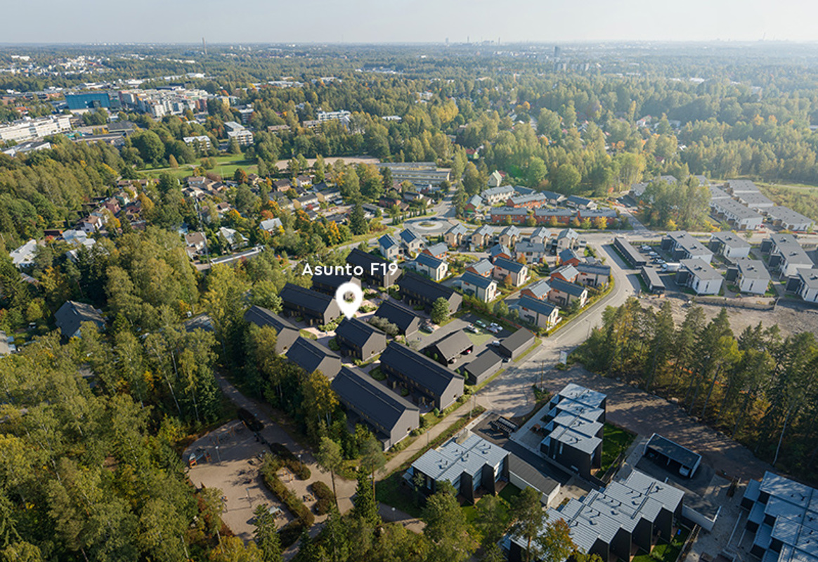 Hartelan rakentama pientaloalue Espoon Painiityssä.